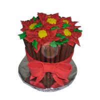 HOLIDAYS-Christmas, Cakes, Mini, Poinsettias