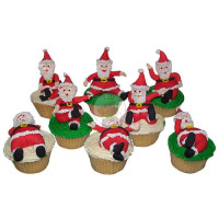 HOLIDAYS-Christmas, Cupcakes, Santa Claus - 03