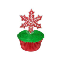 HOLIDAYS-Christmas, Cupcakes, Snowflakes - 1