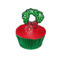 HOLIDAYS-Christmas, Cupcakes, Wreath - 2