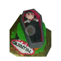 HOLIDAYS-Halloween, Cakes, Mini, Vampire in Coffin - 2