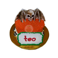 HOLIDAYS-Halloween, Cakes, Mini, Winged Skull